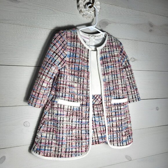 Bonnie Baby Dress Jacket Infant 18M Matching Set Tweed Boucle. Preppy. - Picture 2 of 8
